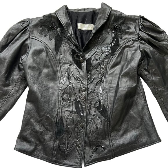 Vintage 80s leather jacket - Picture 2 of 12